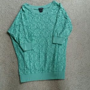 Lace 3 quarter sleeve shirt
